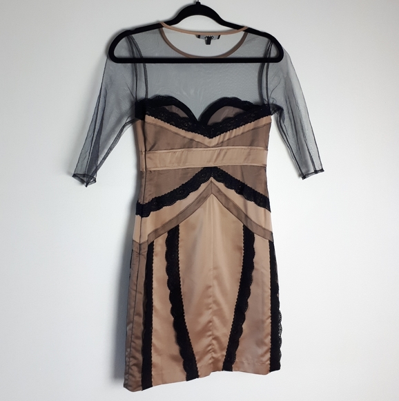 ASOS Mesh Sweetheart Dress - Picture 3 of 4